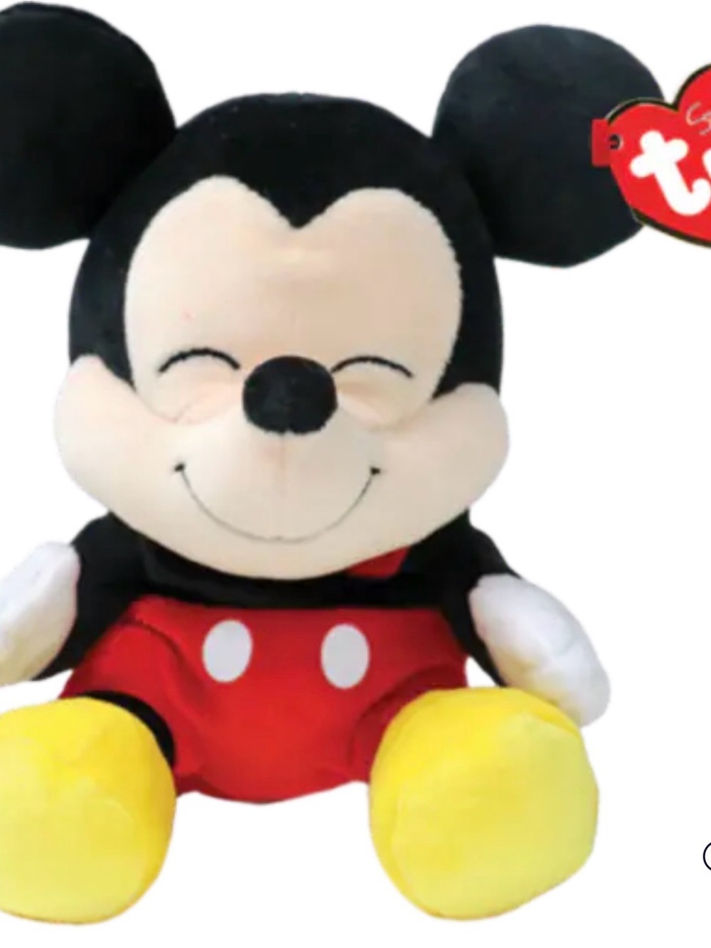 Plush Cartoon Mouse Stuffed Toy - Black, Red & Yellow